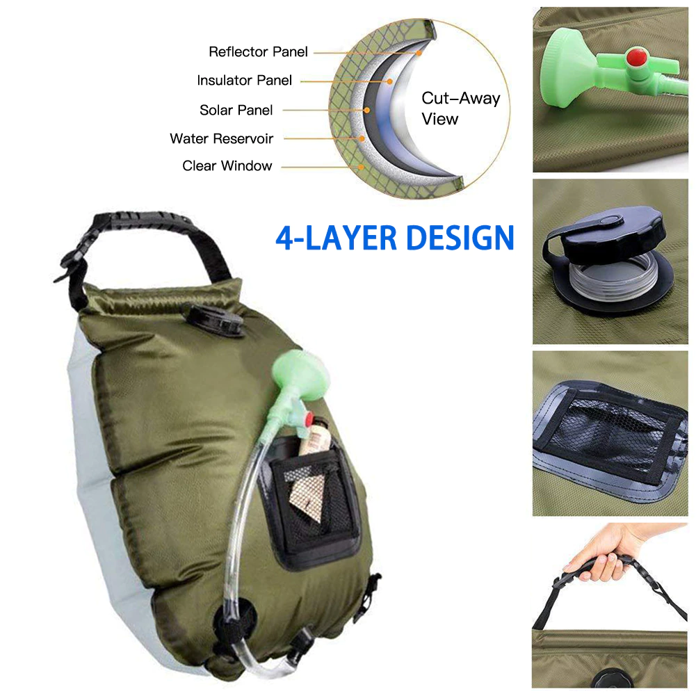 Portable Camping Shower Solar With Shower Head