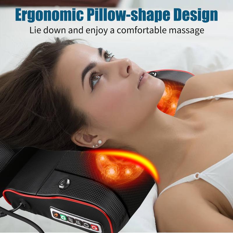 Premium Shiatsu Massage Pillow With Lumbar And Cervical Spine Stretcher