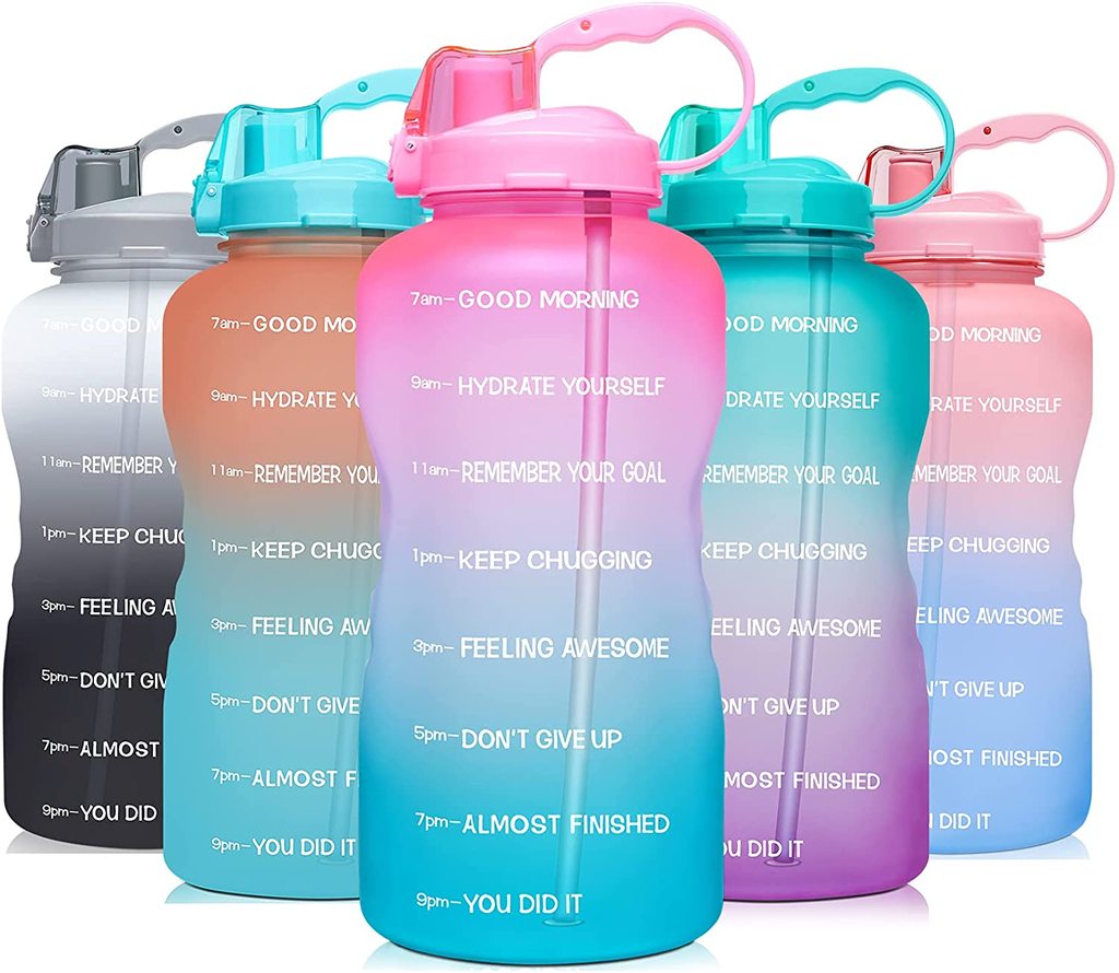 1 Gallon Water Bottle with Time Marker