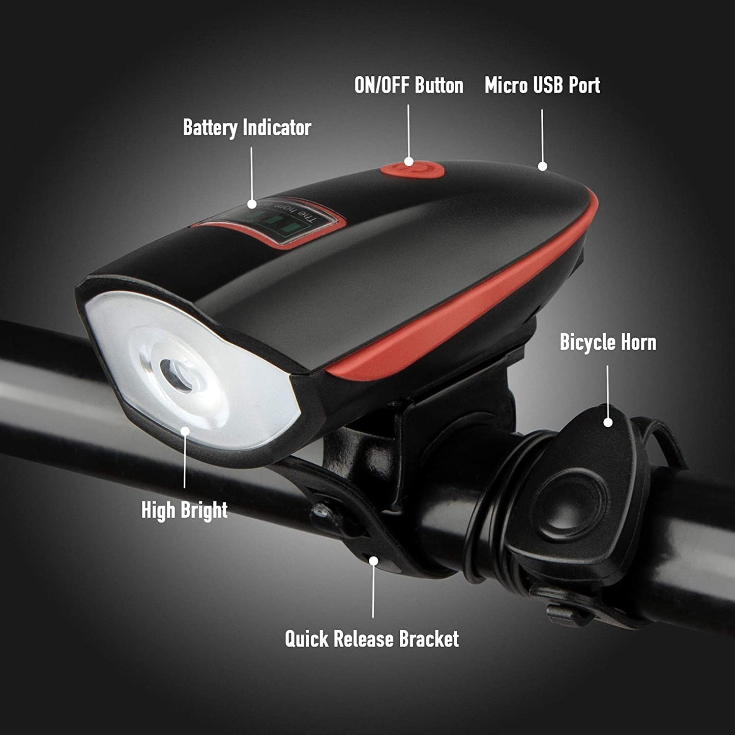 Bicycle Light Set 1400 Lumens Rechargeable